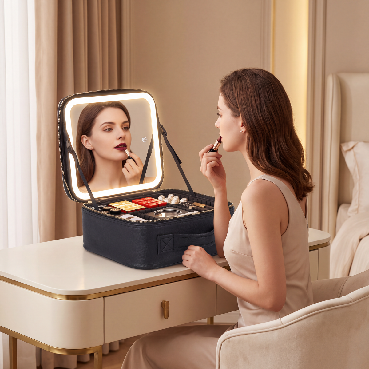 Dermaglow LumiCase™ LED Beauty Organizer